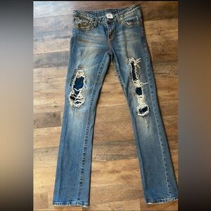 Distressed, True Religion Billy jeans